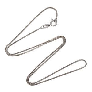 Estate Italy Sterling Silver 925 1.2mm Curb Link Chain Necklace 18"